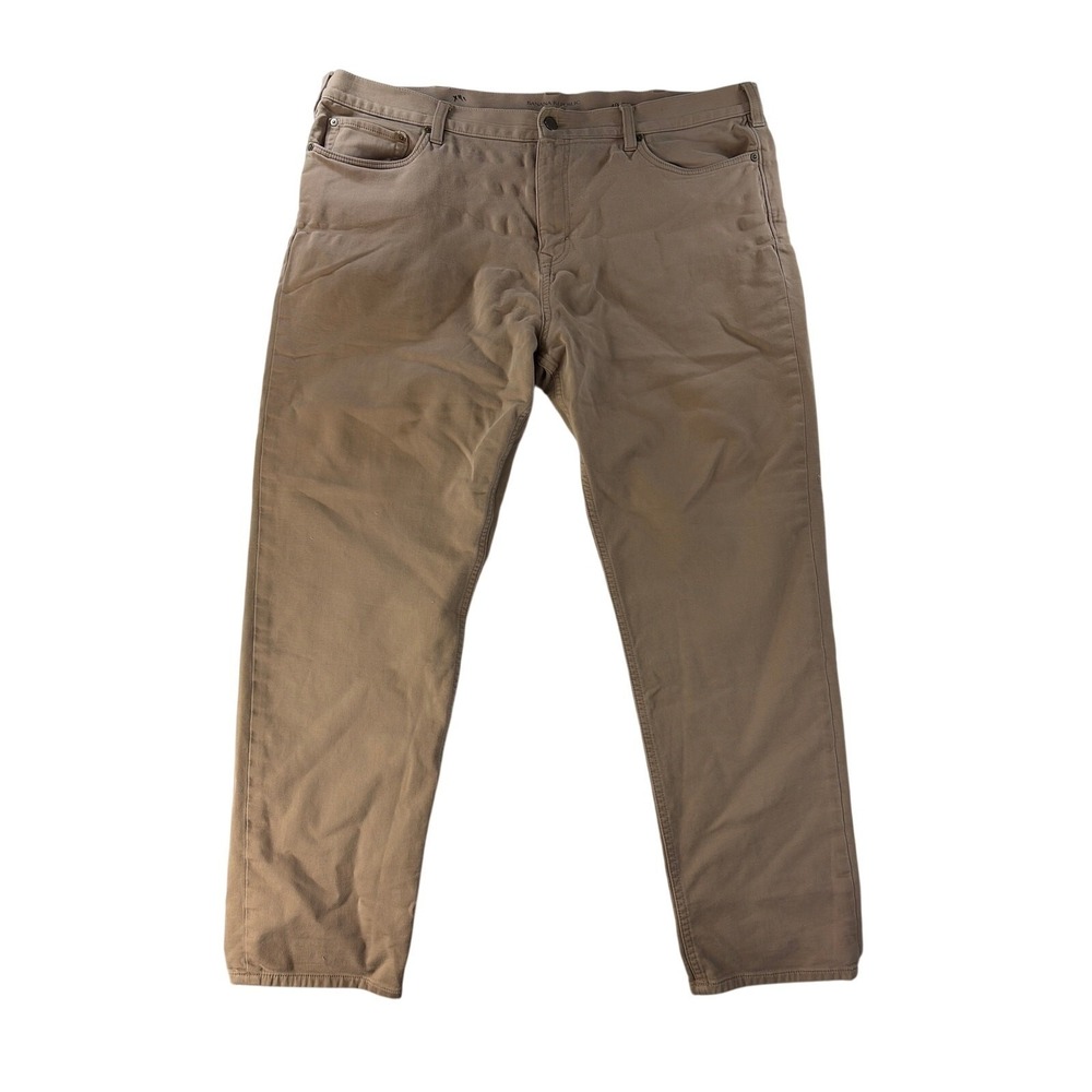 Banana Republic Traveler Pants Actual Size 42x29 Athletic Tapered Fit Chino Tan